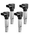 Produktbild: VEVOR 4 x Zündspulen kompatibel mit Audi A1, A3 Seat Alhambra Altea Cordoba Ibiza Leon Toledo Volkswagen Golf Polo Tiguan Vento für Audi 1.4T 1.8T 1.6L Volkswagen 1.4L 1.6L