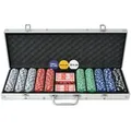 Produktbild: vidaXL Poker Set mit 500 Chips Aluminium