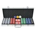 Produktbild: vidaXL Spiel Poker Set mit 500 Chips Aluminium