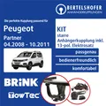 Produktbild: Für PEUGEOT Partner Version L1 04.2008-10.2011 AHK starr +13pol spez. E-Satz ABE