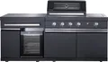 Produktbild: Buschbeck Outdoorküche Newcastle schwarz, 199 x 120 x 58 cm, inkl. 4-Brenner Gasgrill