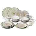 Produktbild: Van Well Riva 24-tlg. Kombi-Service für 6 Personen I robustes Porzellan-Geschirr mit Muster - moderner Landhaus-Stil I geeignet für Mikrowelle & Spülmaschine I edles Speise-Geschirr-Set 24 Teile