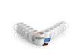 Produktbild: BigDean Becher 12 Stück große Kaffeebecher weiß 300ml aus, 12-tlg., Porzellan, Klassisches Design, Kaffeebecher, Bemal Bar, Kratzfest, Robust