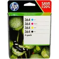 Produktbild: HP N9J73AE Combo 4-Pack BK/C/M/Y No. 364