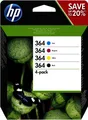 Produktbild: 4x Original HP Tinten Patrone 364 für Deskjet 3070A 3520 3522 Officejet 4620 462