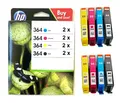 Produktbild: 8 Original Tinte HP Photosmart 3520 5520 6520 B109 B209A B210A / Nr. 364 INK Set