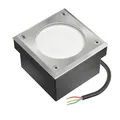 Produktbild: ledscom.de 1x LED Pflasterstein Bodeneinbauleuchte NEOLUM für außen, IP67, eckig, 10 x10cm, inkl. GX53 Leuchtmittel, 51lm, warmweiß