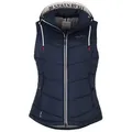 Produktbild: Dry Fashion Steppweste Damen Weste Rügen mit abnehmbarer Kapuze und taillierten Schnitt blau 38