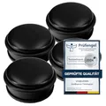 Produktbild: 4 x Türstopper Boden schwarz 1,2 kg schwer VonBueren | ca. 10,5 x 5 cm | Tür Stopper aus Edelstahl/Metall