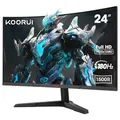 Produktbild: KOORUI 24 Zoll Curved Gaming Monitor, 1ms 180Hz FHD PC Bildschirm 1500R, Adaptive Sync VESA 100x100mm HDMI 2.0/DP 1.2, Schwarz 24E6CA