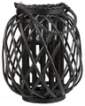 Produktbild: Dekolaterne Weidenholz schwarz 30 cm mit Kerzenhalter Griff Modern dekorativer K