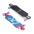 Produktbild: Muuwmi Longboard Compact Space - ABEC 7 Kugellager - mit LED-Leuchtrollen - Deck 83x22cm - max. 100kg