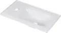 Produktbild: FACKELMANN Glasbecken Gäste-WC / Waschtisch aus Glas / Maße (B x H x T): ca. 45 x 10 x 25 cm / hochwertiges Waschbecken fürs Badezimmer / Farbe: Weiß / Breite: 45 cm