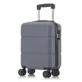 Produktbild: Koffer Trolley Reisekoffer Suitcase, Rollkoffer Handgepäck ,mit 4 Rollen360°, Hartschalenreisekoffer, Zahlenschloss, Weicher Gummigriff(S, Grau)