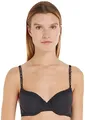 Produktbild: Tommy Hilfiger Damen Demi-Cups BH mit Spitzen-Details, Schwarz (Black), 80D