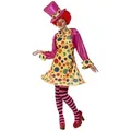 Produktbild: Smiffys Clown-Kostüm Clown Kostüm Kleid Karneval Faschingskostüm Damen, Dieses Clownskostüm ist voll auf den Punkt! gelb M