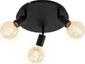 Produktbild: Deckenleuchte Deckenlampe schwenkbar drehbar 3xE27 60W schwarz Metall Briloner