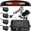 Produktbild: Einparkhilfe Auto Rückfahrwarner mit 4 Sensoren LED Anzeigen Akustische Einparkassistent Universal Parken Sensor System Einparkhilfe-Set zum Nachr...