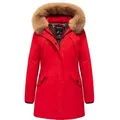 Produktbild: REPUBLIX Winterjacke LEXIE Damen Gefütterte Dicke Winter Jacke Mantel Parka mit Kapuze rot L