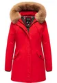 Produktbild: REPUBLIX Damen Gefütterte Dicke Winter Jacke Mantel Parka mit Kapuze RJ-8013 Rot L