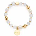 Produktbild: Leonardo Jewels Armband gold Hope Armreif Arm Band Schmuck Edelstahl Glas Weiß