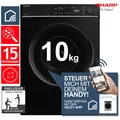 Produktbild: SHARP Waschmaschine 10 kg Schwarz AllergySmart WIFI VeeZy App ES-PRO014BA-DE 2ML