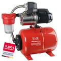 Produktbild: T.I.P. Hauswasserwerk Edelstahl mit Vorfilter (3.300l/h Fördermenge, 46m Förderhöhe, 4,6bar Druck, 800W, Installationsfertige Druckschaltung, 22l Stahl-Druckkessel, Manometer)HWW 1000/25 Plus F, 31144