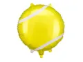 Produktbild: Folienballon Tennisball – Ballon ca. 35 cm, für Helium und Luftfüllung geeignet, wiederverwendbar, inkl. Strohhalm, Party Dekoration Kindergeburtstag Sport Feier