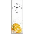 Produktbild: Artland Wanduhr Orange mit Spritzwasser (wahlweise mit Quarz- oder Funkuhrwerk, lautlos ohne Tickgeräusche) orange