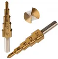 Produktbild: Stufenbohrer 4 - 12 mm Kegelbohrer Konusbohrer 5 Stufen HSS Schälbohrer Titan