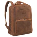 Produktbild: STILORD XL Herren-Businessrucksack aus Leder braun - 15-17 Zoll großer Arbeitsrucksack - Männer Laptop-Rucksack - Vintage Office-Bag aus Echtleder 'Harlow'
