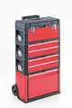 Produktbild: Trolley Werkzeugkasten Werkzeugtrolley METALL Kunststoff Werkstattwagen in rot