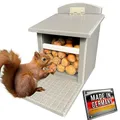 Produktbild: Eichhörnchen-Futterhaus – absolut witterungsbeständig, tierfreundlich, sehr langlebig und robust (komplett Grau)