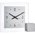 Produktbild: AMS Tischuhr 102, Quarzuhr, Mineralglas, Aluminium, Holz, silber