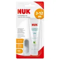 Produktbild: NUK Mundpflege, 2-teiliges Set, zucker- und fluoridfreies Mundpflege Set, 1 x Babyzahnpasta, 1 x Fingerzahnbürste, 3 - 12 Monate 10.256.396