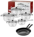 Produktbild: GERLACH FIRST TOPFSET UND PFANNENSET 12-TEILIG KOCHTOPFSET TÖPFE PFANNEN PFANNE