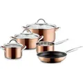 Produktbild: MÄSER Kochtöpfe Set Pfanne Glasdeckel Kochgeschirr Edelstahl Asterion 8-teilig - Kupfer