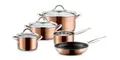 Produktbild: MÄSER Kochtopf MÄSER Kochtopf-Set Asterion Glasdeckel Töpfe Pfanne Edelstahl Kupfer
