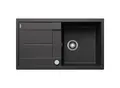 Produktbild: Blanco Spüle 513044 86 x 50 cm, PuraDur anthrazit, reversibel, Ablauffernbedienung mit Drehbetätigung
