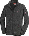 Produktbild: Stubai - Strick Fleecejacke Herren/Strickjacke mit Fleece Innenseite für Outdooraktivität, Strick Fleece Jacke mit Stehkragen und Reißverschluss ,Anthrazit-melè,M