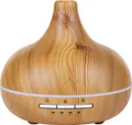 Produktbild: Grundig Aroma Diffuser Luftbefeuchter 300ml Elektrischer Duftöl Diffuser Mit LED-Licht und Timer - Diffusor Für Ätherische Öle - Ohne Kabel - Bamboo