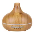Produktbild: Grundig Aroma Diffuser Luftbefeuchter 300ml - Elektrischer Duftöl Diffuser Mit LED-Licht und Timer - Diffusor Für Ätherische Öle - Ohne Kabel - Bamboo, Braun