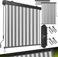 Produktbild: KESSER® Senkrechtmarkise Außenrollo Handkurbelmechanismus Balkonrollo Sonnen & Sichtschutz Beschattung Sonnenschutz Außen Rollo mit Kurbel Markisenkasten Balkon & Terrasse Inkl. Montageset & Abdeckung