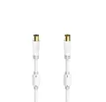 Produktbild: Hama Antennen-Kabel, Koax-Stecker - Koax-Kupplung, vergoldet, 1,5 m, 100 Audio- & Video-Kabel