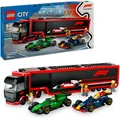 Produktbild: LEGO® F1® Transporter mit RB20 & AMR24 F1® Rennautos (60445), LEGO City Konstruktionsspielsteine, (1086 St), Made in Europe
