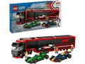 Produktbild: LEGO City 60445 F1® Transporter mit RB20 & AMR24 Rennautos Bausatz, Mehrfarbig