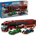 Produktbild: LEGO City F1 Transporter mit RB20 & AMR24 F1 Rennautos - Spielzeug Autotransporter für Red Bull & Aston Martin Formel 1 Teams - Inkl. 5 Minifigure... - Bronze