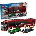 Produktbild: LEGO CITY 60445 F1 Truck mit RB20 und AMR24 F1 Autos
