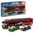 Produktbild: LEGO City F1 Transporter mit RB20 & AMR24 F1 Rennautos - Spielzeug Autotransporter für Red Bull & Aston Martin Formel 1 Teams - Inkl. 5 Minifiguren - Geschenk für Jungen & Mädchen ab 8 Jahren 60445
