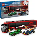 Produktbild: LEGO City F1 Transporter RB20 AMR24 Rennautos Minifiguren Set Modell 60445